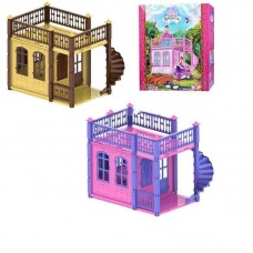 Домик для кукол "Замок Принцессы" (1 этаж) бежевый/розовый