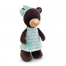 Мягкая игрушка Медведь девочка Milk стоячая в платье цвета мяты 25 см (ORANGE, M5044/25-no)