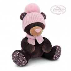 Медведь девочка Milk сидячая в розовой шапке 30 см (ORANGE, M5055/30)