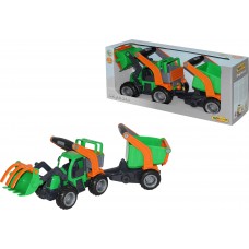 Трактор-погрузчик с полуприцепом ГрипТрак (в коробке) 48,3х15,8х22,7 см (Полесье, П-37411)