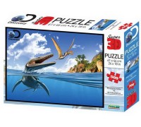 Пазл 3D 500 Плезиоплевродон и орнитохейрус