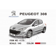 Машина металлическая Peugeot 308, 1:43 (RASTAR, 41700)