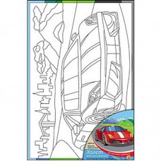 Набор для творчества Холст для рисования с красками "Крутой автомобиль" 20*30см (Рыжий Кот, Х-0322)