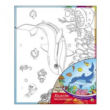 Набор для творчества Холст для рисования с красками "Подводный мир" 25*30см (Рыжий Кот, Х-9830)