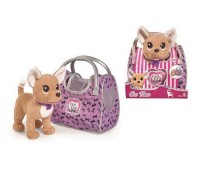 Собачка плюшевая "Chi-Chi love" "Путешественница", с сумкой-переноской, 20см