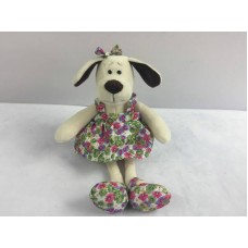 Мягкая игрушка Собака в платье с цветами, 16см (TEDDY, YSL18787)