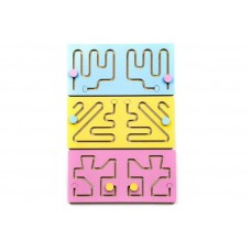Развивающая игрушка Мастер Игрушек Лабиринт Полушарные доски Голубая, розовая, желтая, набор 3 штуки