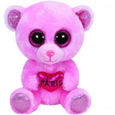 Мягкая игрушка Медвежонок (розовый) Paris Beanie Boo's, 15 см (TY, 36142-no)