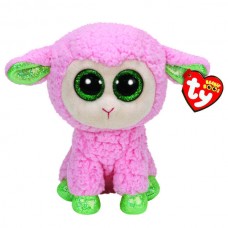 Мягкая игрушка Овечка (розовая с зелеными копытцами) Beanie Boo's, 25см (TY, 36937-no)