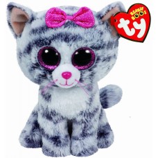 Мягкая игрушка Кошка (серая) Kiki Beanie Boo's, 15 см (TY, 37190)