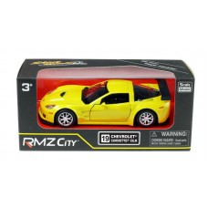 Машина металлическая RMZ City 1:32 Chevrolet Corvette C6-R, инерционная, цвет желтый металлик (UNI-FORTUNE Toys Industrial Ltd., 554003Z(E))