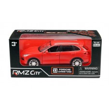 Машина металлическая RMZ City 1:32 Porsche Cayenne Turbo, инерционная, красный матовый цвет (UNI-FORTUNE Toys Industrial Ltd., 554014M(B))