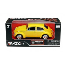 Машина металлическая RMZ City 1:32 Volkswagen Beetle 1967, инерционная, желтый матовый цвет, 16.5 x 7.5 x 7 см (UNI-FORTUNE Toys Industrial Ltd., 554017M(B))