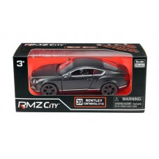 Машина металлическая RMZ City 1:32 Bentley Continental GT V8, инерционная, серый матовый цвет, 16.5 x 7.5 x 7 см (UNI-FORTUNE Toys Industrial Ltd., 554021M)