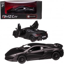 Машина металлическая RMZ City 1:32 McLaren 600LT, черный матовый цвет, двери открываются