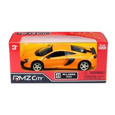 Машина металлическая RMZ City 1:32 McLaren 650S, инерционная  (желтый, синий) (UNI-FORTUNE Toys Industrial Ltd., 554992)