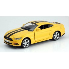 Машина металлическая RMZ City 1:32 Ford 2015 Mustang with Strip инерционная, цвет желтый, 12,7х5,08х3,75 см