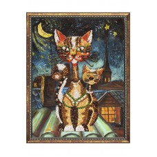 Мозаика из пайеток на холсте Коты (Волшебная мастерская, МХ-02вм)