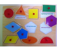 Рамка-вкладыш"Геометрические фигуры" (Wooden Toys, D257)