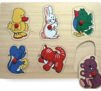 Рамка-вкладыш Детеныши (Wooden Toys, D85)