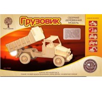 Модель деревянная сборная, Транспорт, " Грузовик"