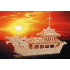 Модель деревянная сборная "Лодка Дракона" (8пласт.) (Китай) (Wooden Toys, P085)