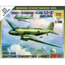 Модель сборная Советский самолет Ли-2 1/200 (без клея)