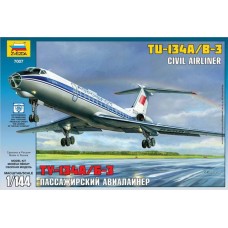 Набор подарочный-сборка Пассажирский авиалайнер Ту-134А/Б-3 (Звезда, 7007П)